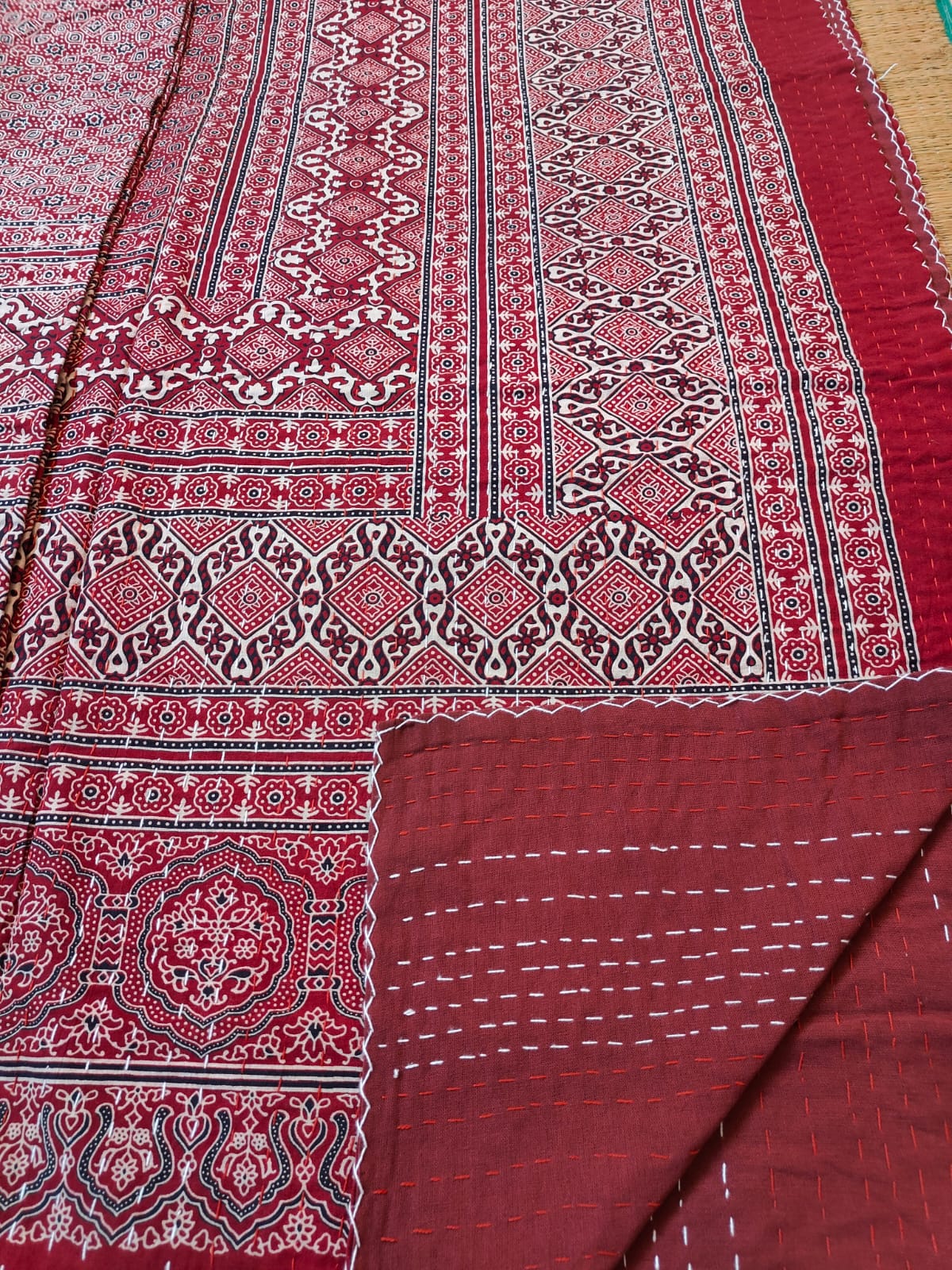 Dark Brown Cotton Double Bedspread / Duvet - Image 2