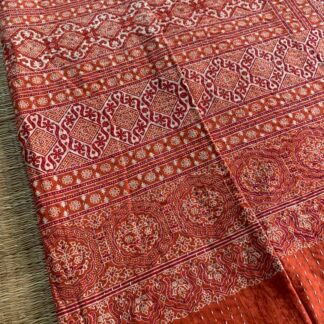 Orange Cotton Double Bedspread / Duvet