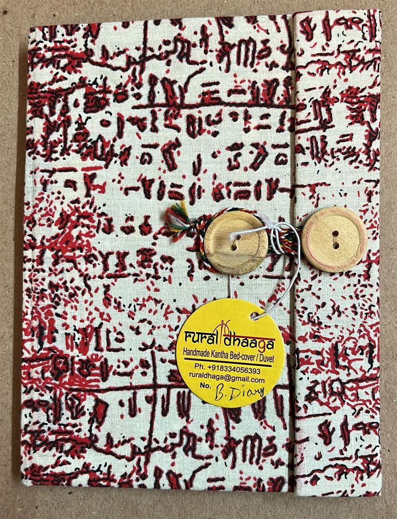 Handmade Red & White Diary