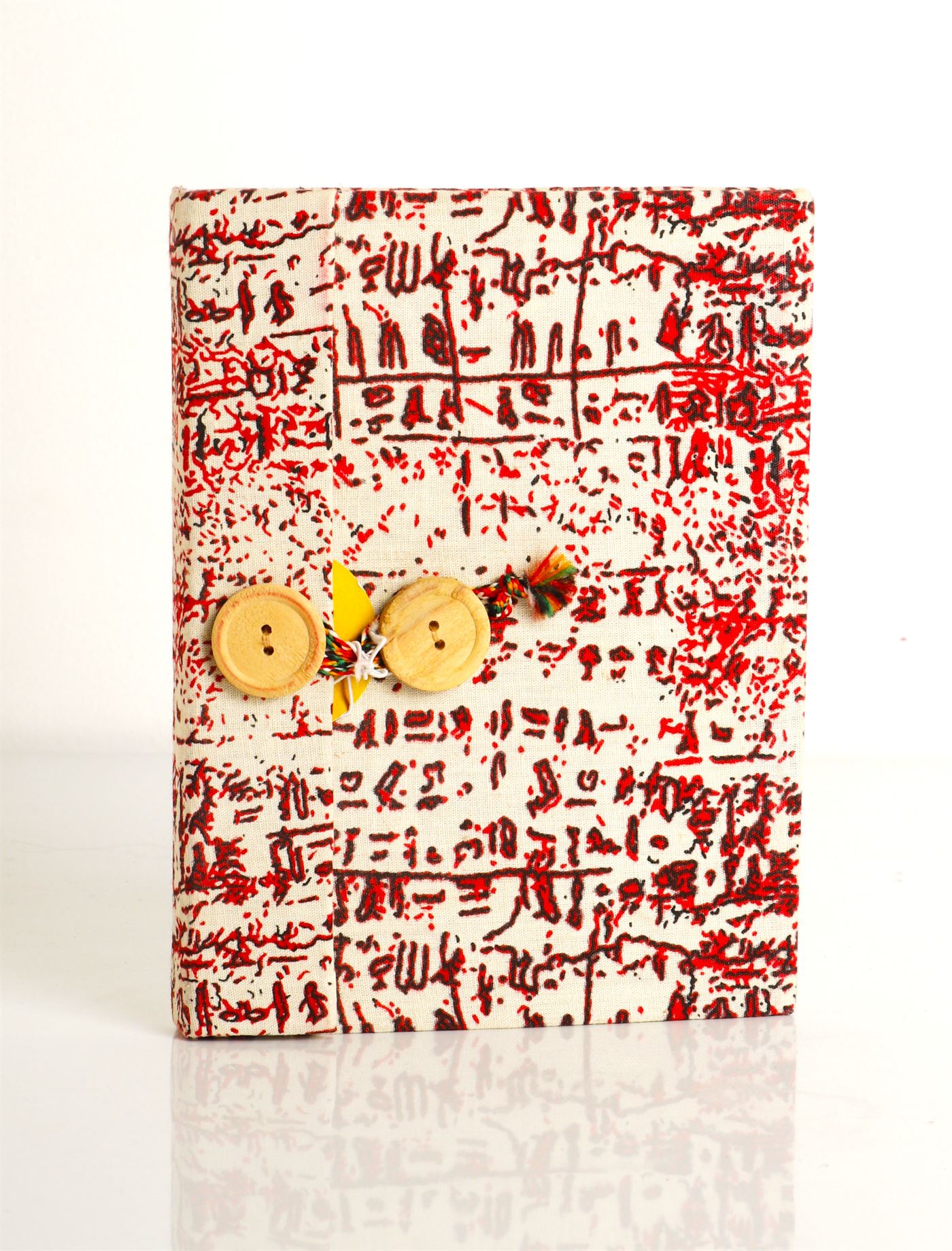 Handmade Red & White Diary - Image 4
