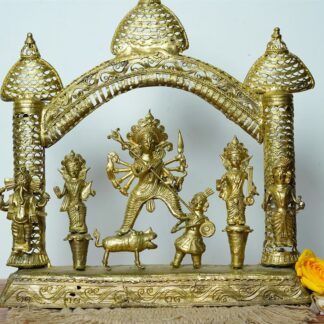 Dokra Ma Durga, her children, Asura & pets.