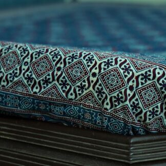 Blue Cotton Kantha Double Bedspread / Duvet